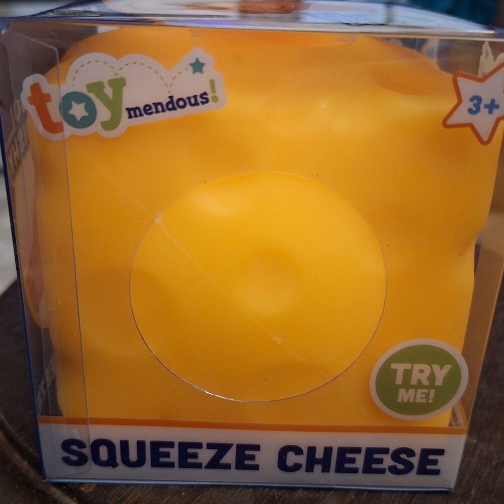 Toymendous Squeeze Cheese Squishy Fidget Stress Relief Sensory Toy Play Fun